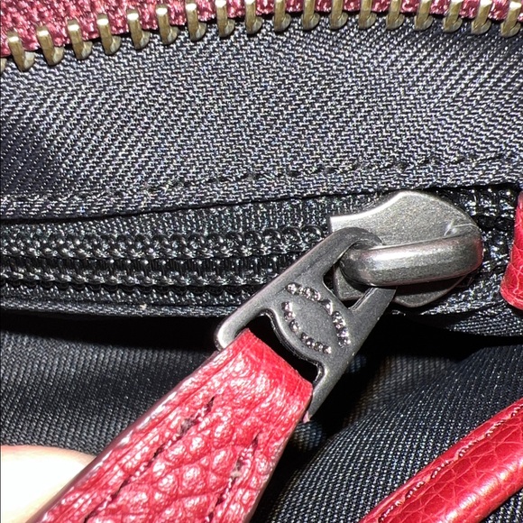 Coach Metropolitan Tote Bag Red Currant Pebble Leather Like New - Picture 12 of 15